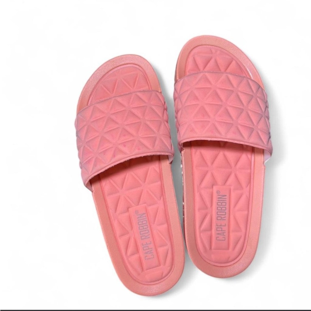 Cape Robbin Geometric Pink Slides